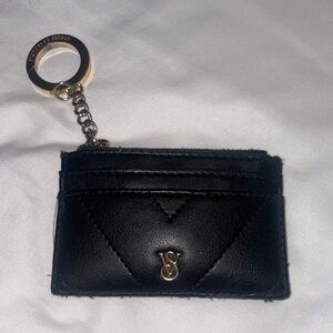 Victorious secret Black Leather Card Holder Keychain